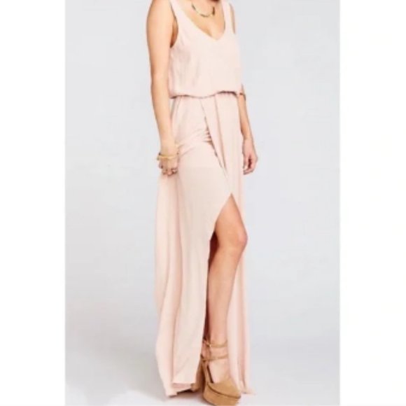 Show Me Your Mumu Kendall maxi dress in dusty blush crisp Size S - NWOT - Picture 5 of 5